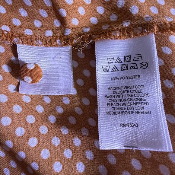 Rachel Zoe V-neck blouse with polka dot print Size L - Picture 6 of 6